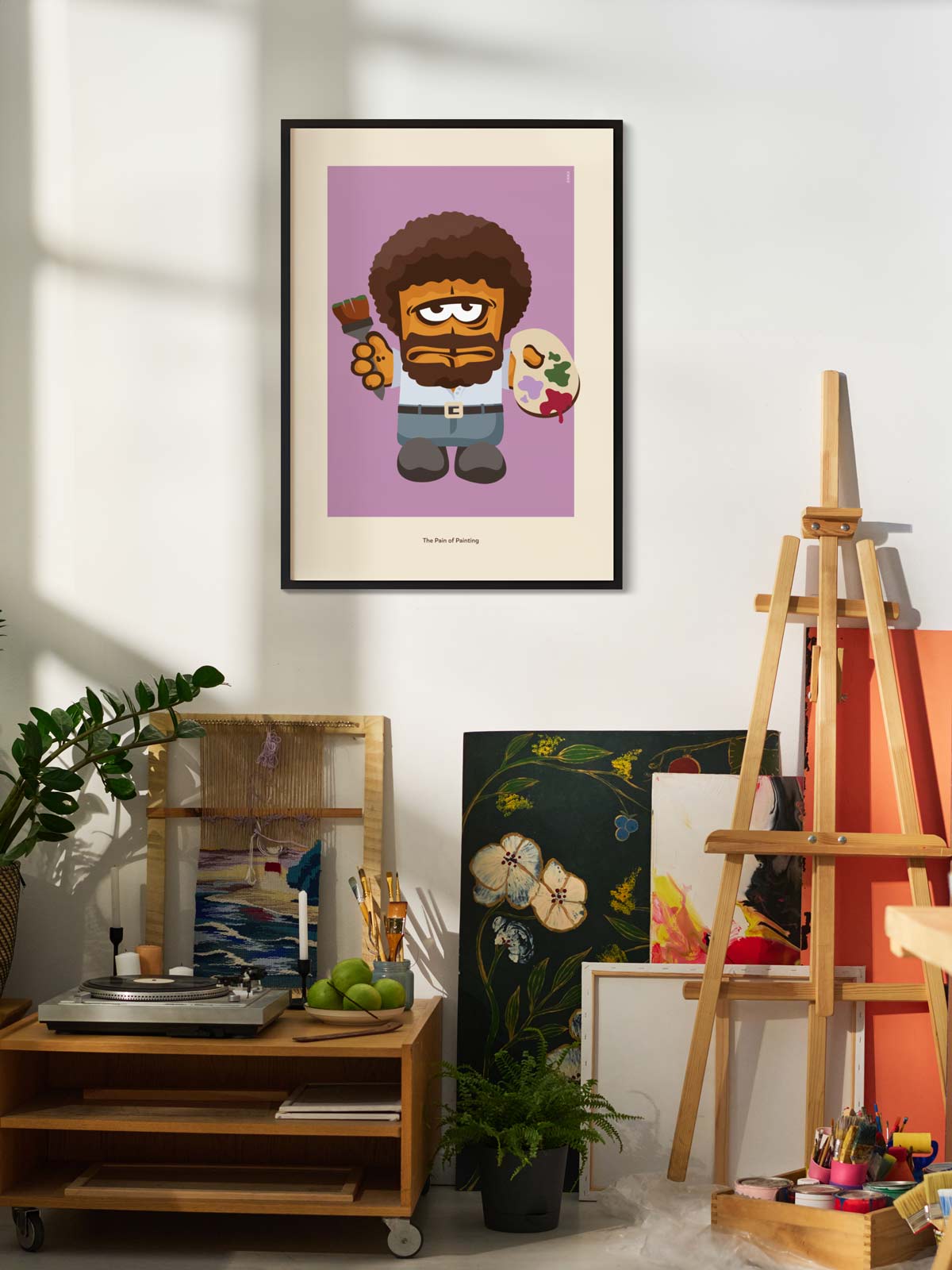 Bernd das Brot Kunstplakat Bob Ross