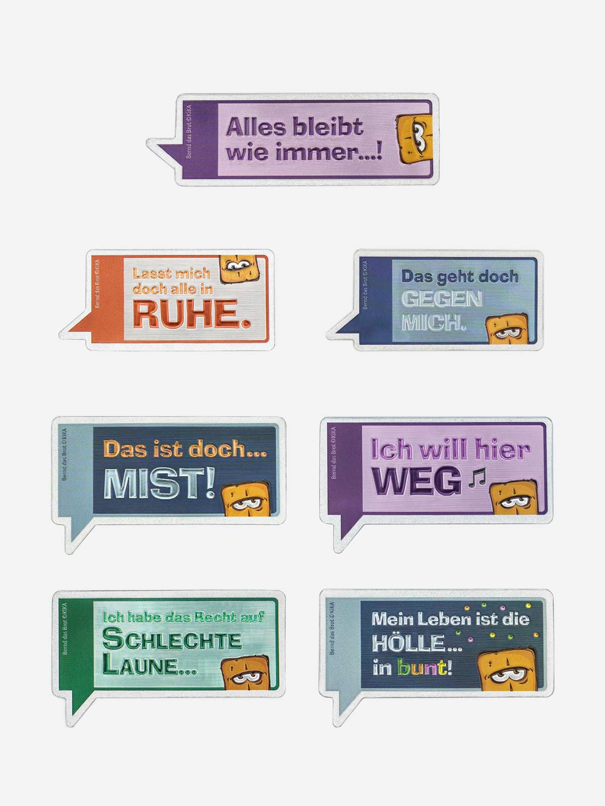 bernd-das-brot-magnet-set-metallic