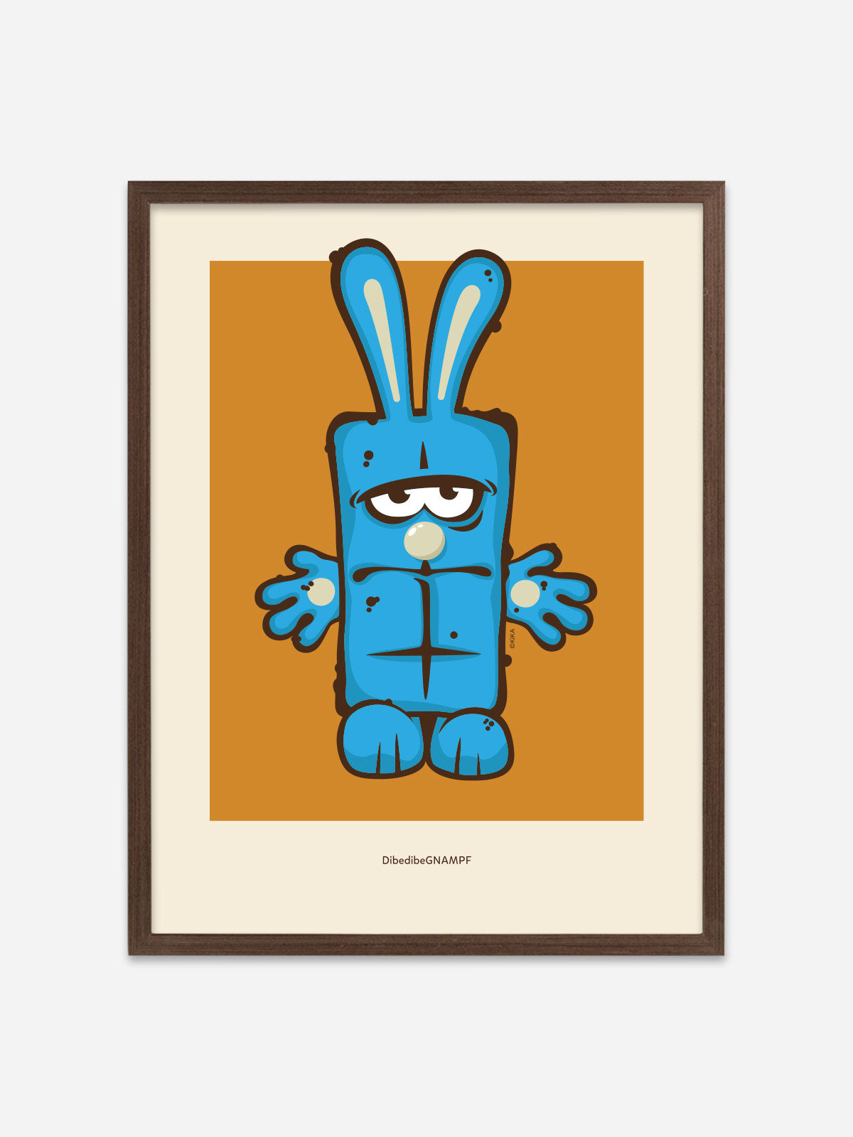 bernd-das-brot-poster-mit-rahmen-kikaninchen