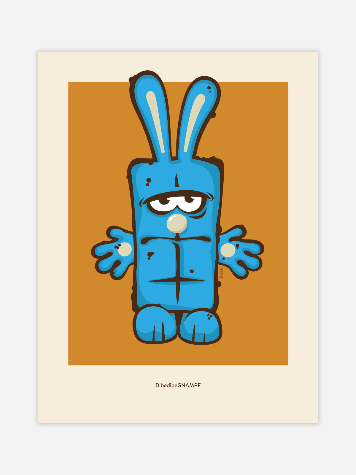 bernd-das-brot-poster-mit-rahmen-kikaninchen