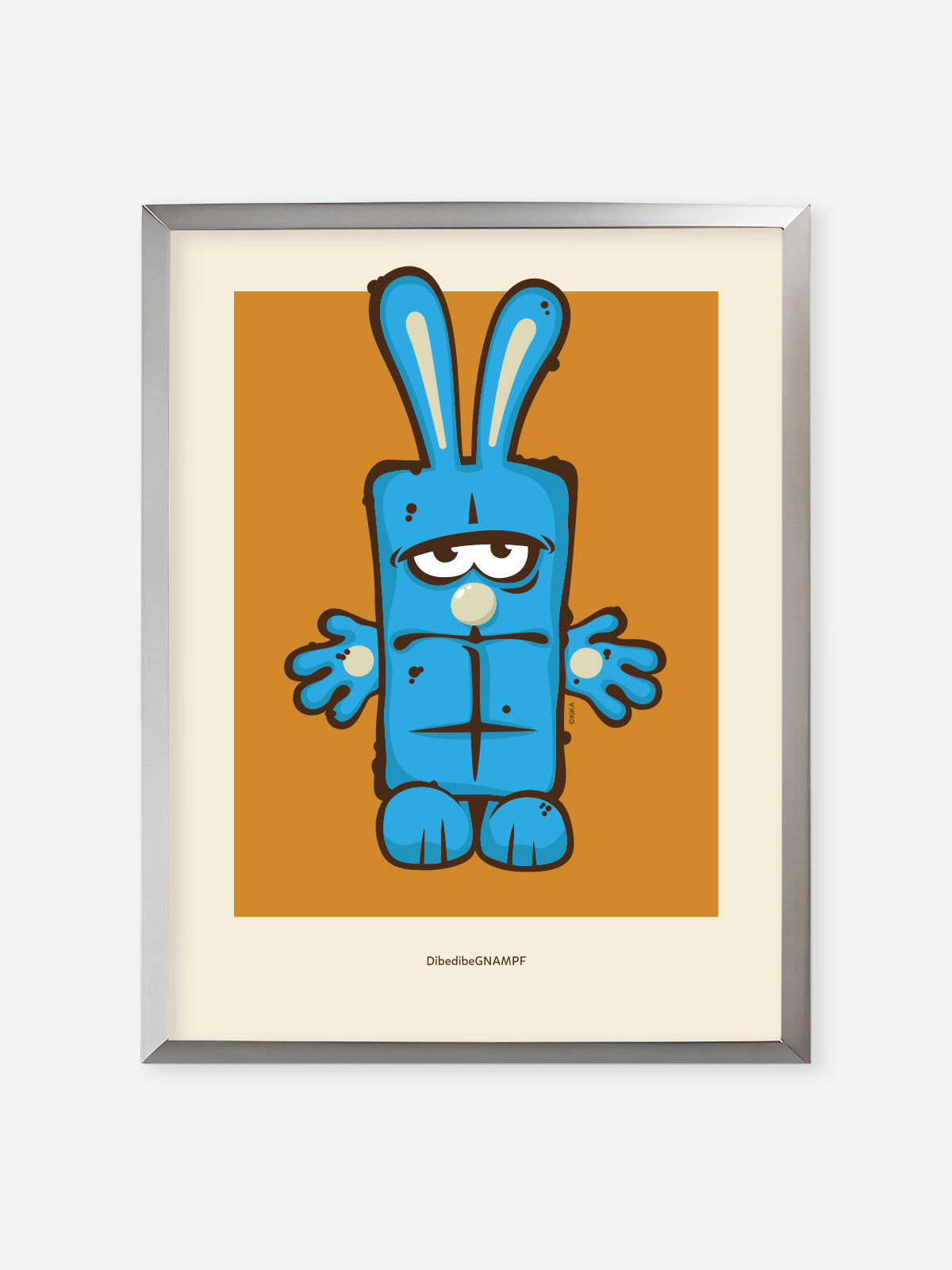 bernd-das-brot-poster-mit-rahmen-kikaninchen