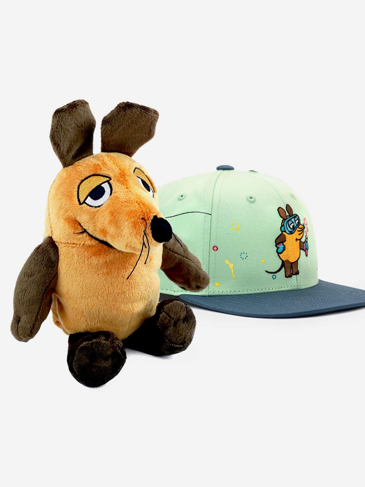Die Maus Geschenk-Set KIDS – Cap & Kuscheltier