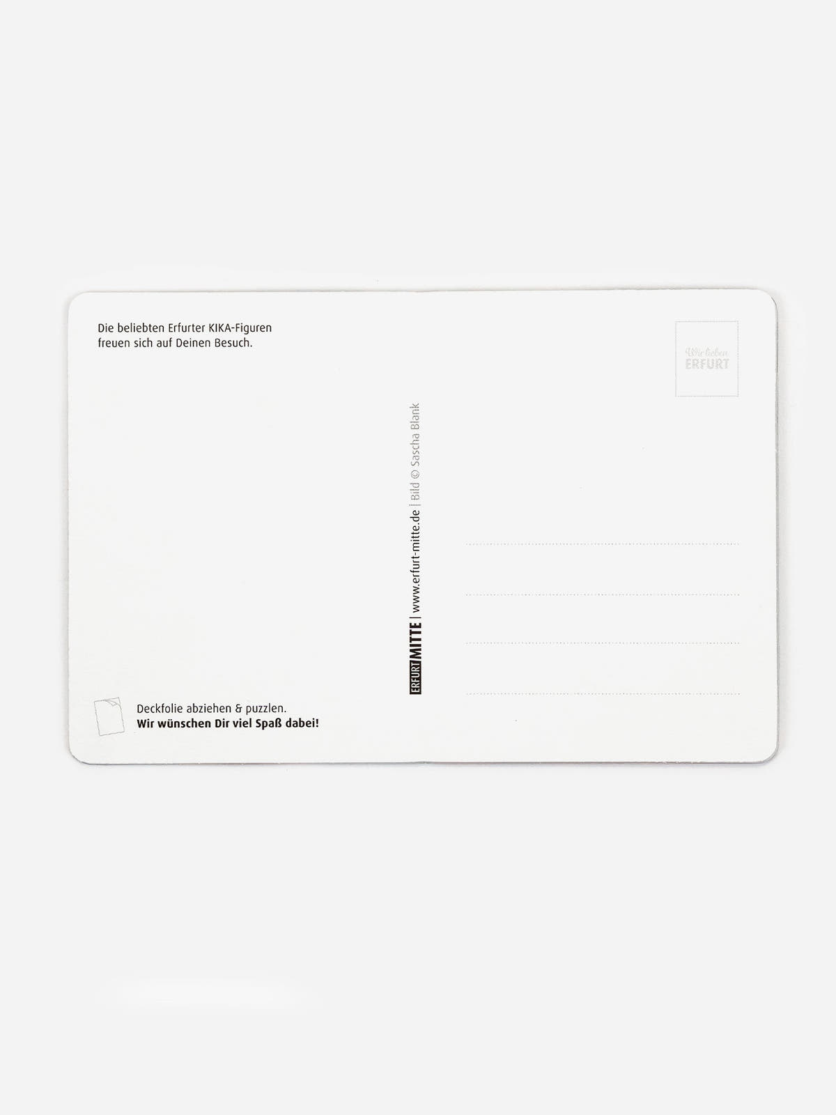 Puzzle Postkarte Rückansicht