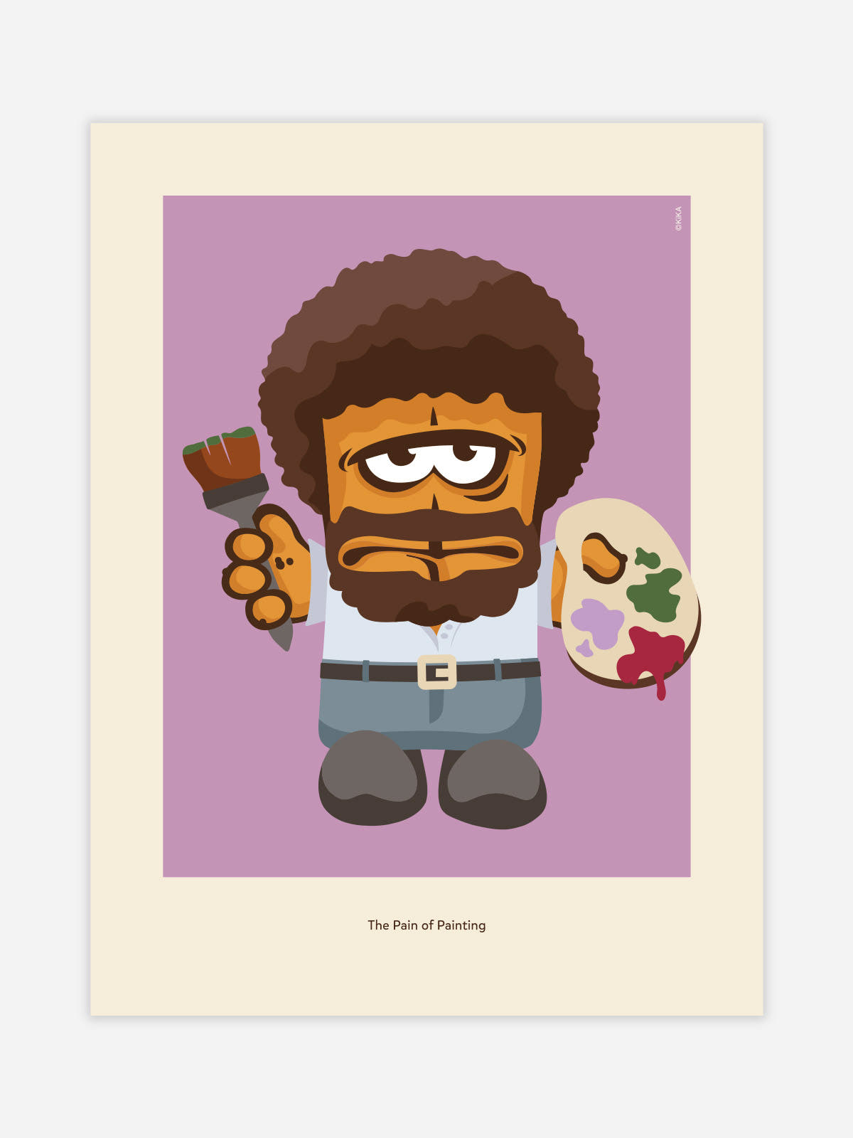 Bernd das Brot Kunstplakat Bob Ross