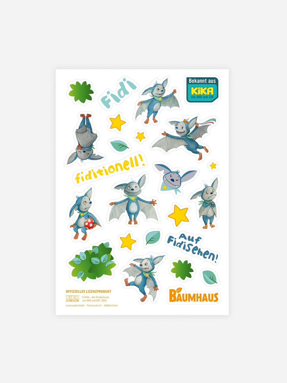 Fidi Fledermaus Sticker Aufkleber Set