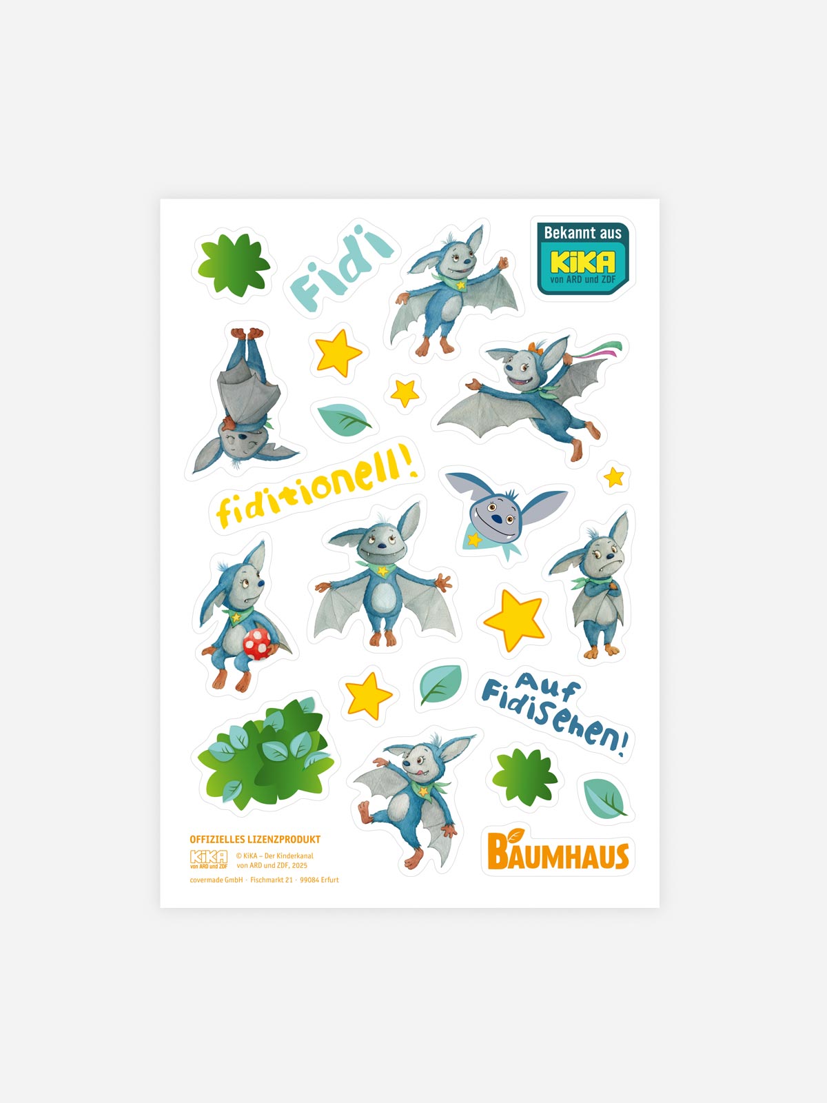 Fidi Fledermaus Sticker Aufkleber Set