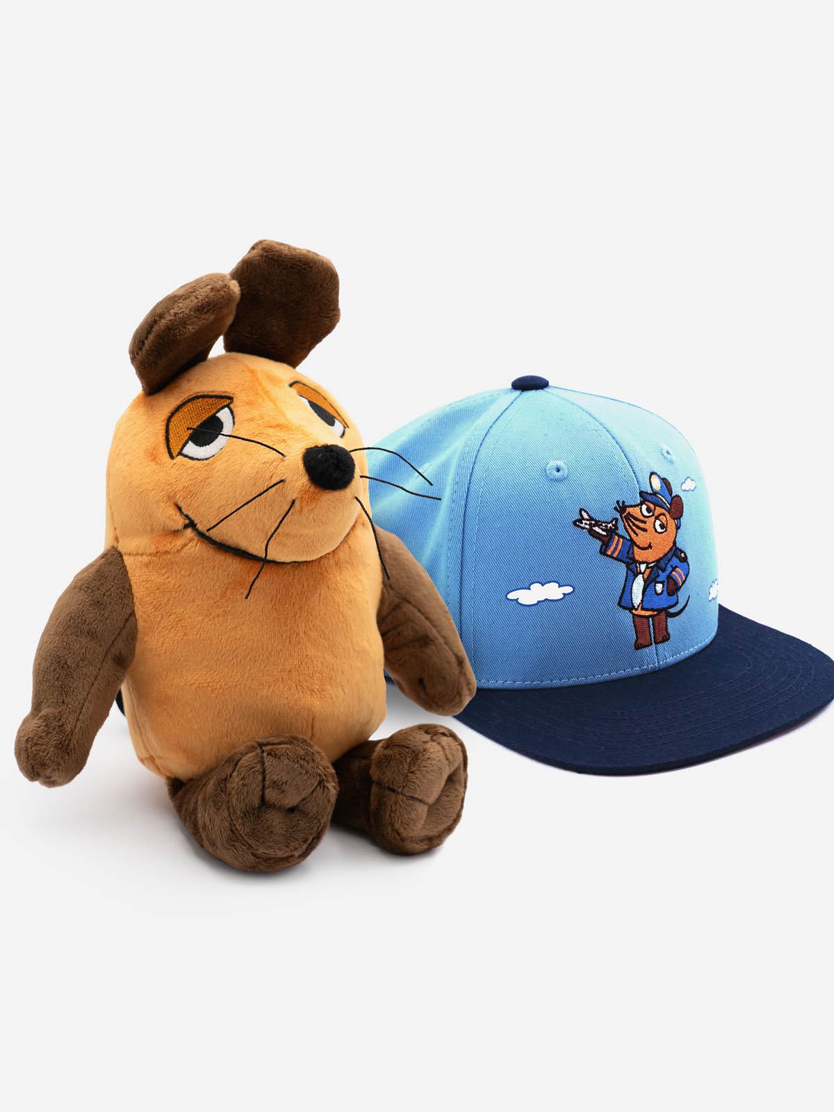 Die Maus Geschenk-Set KIDS – Cap & Kuscheltier