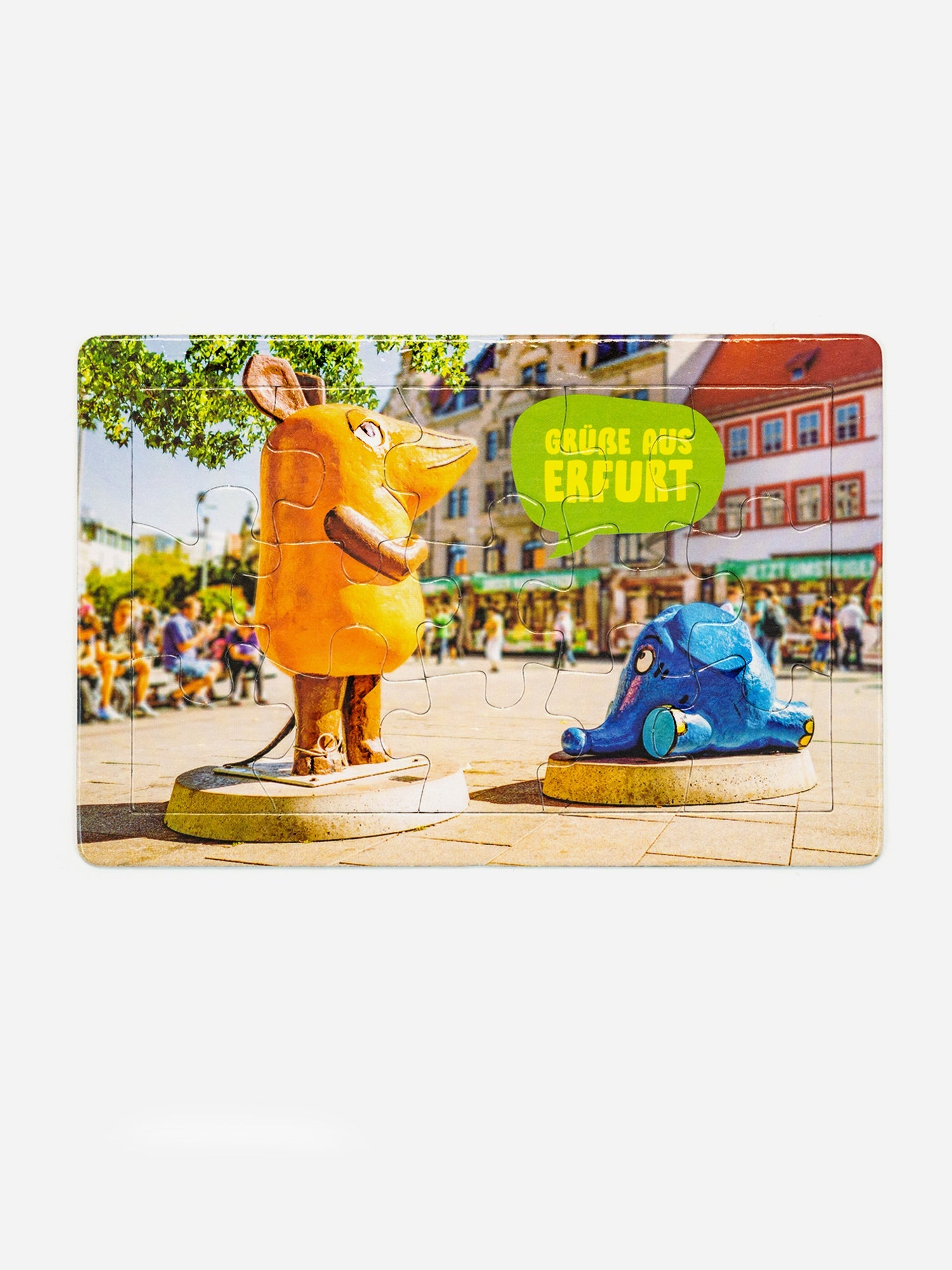 Maus und Elefant Puzzlepostkarte