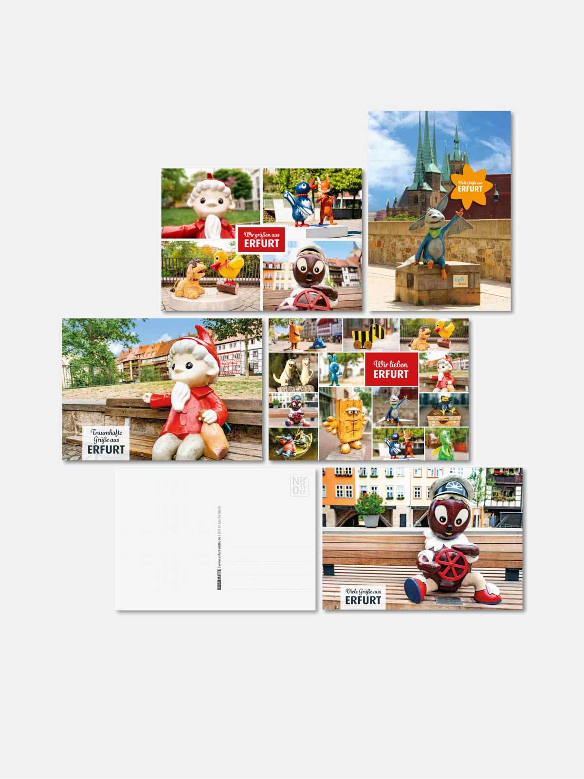 Postkarten-Set  KiKA-Figuren Erfurt
